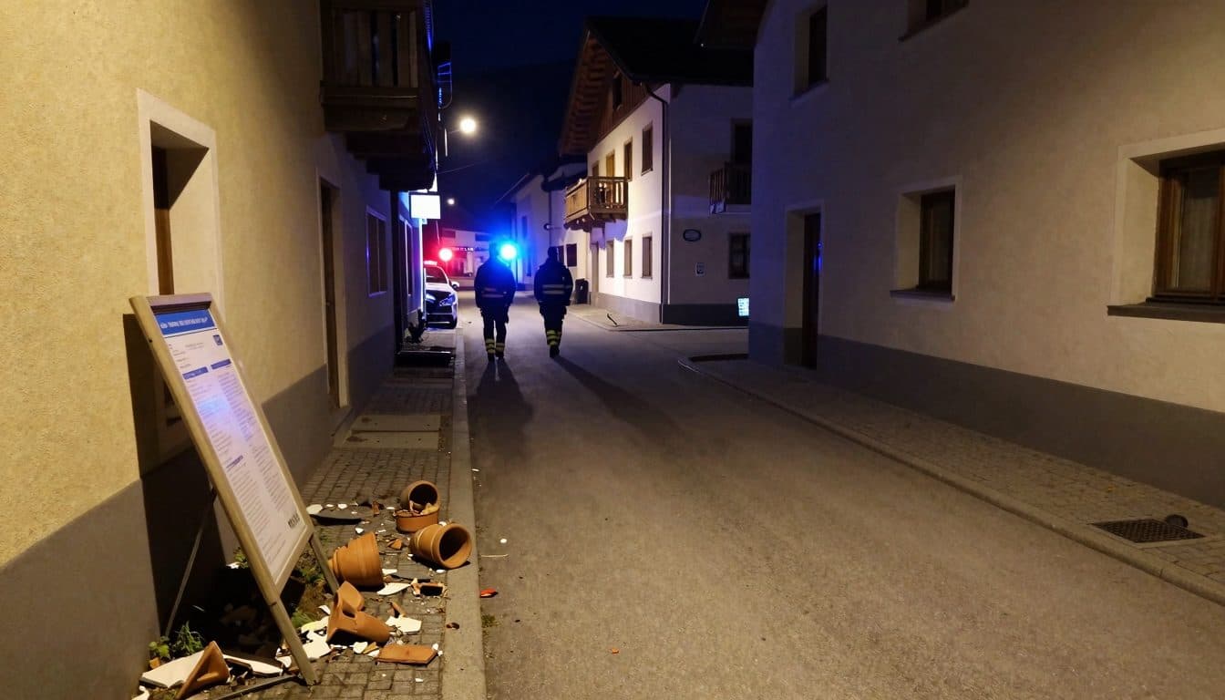 Moped mit zwei Personen in Matrei am Brenner gegen Info-Tafel geprallt