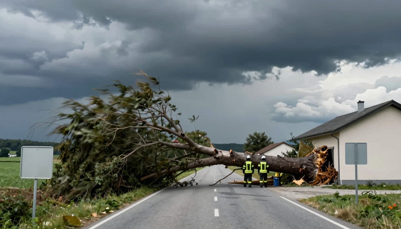 Sturmböen mit bis zu 100 km/h lösen rund 150 Feuerwehreinsätze in Oberösterreich aus