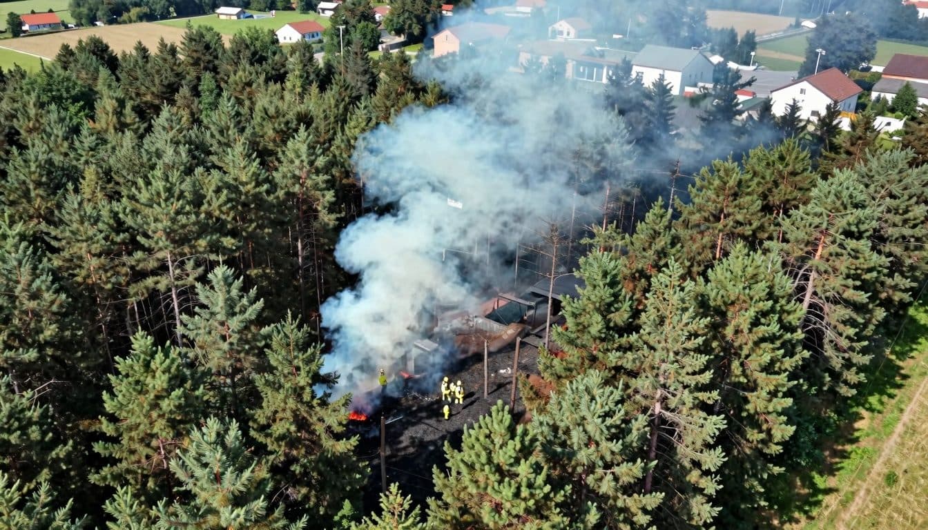 Waldbrand bei St. Egyden: Feuerwehr Niederösterreich weiter im Einsatz