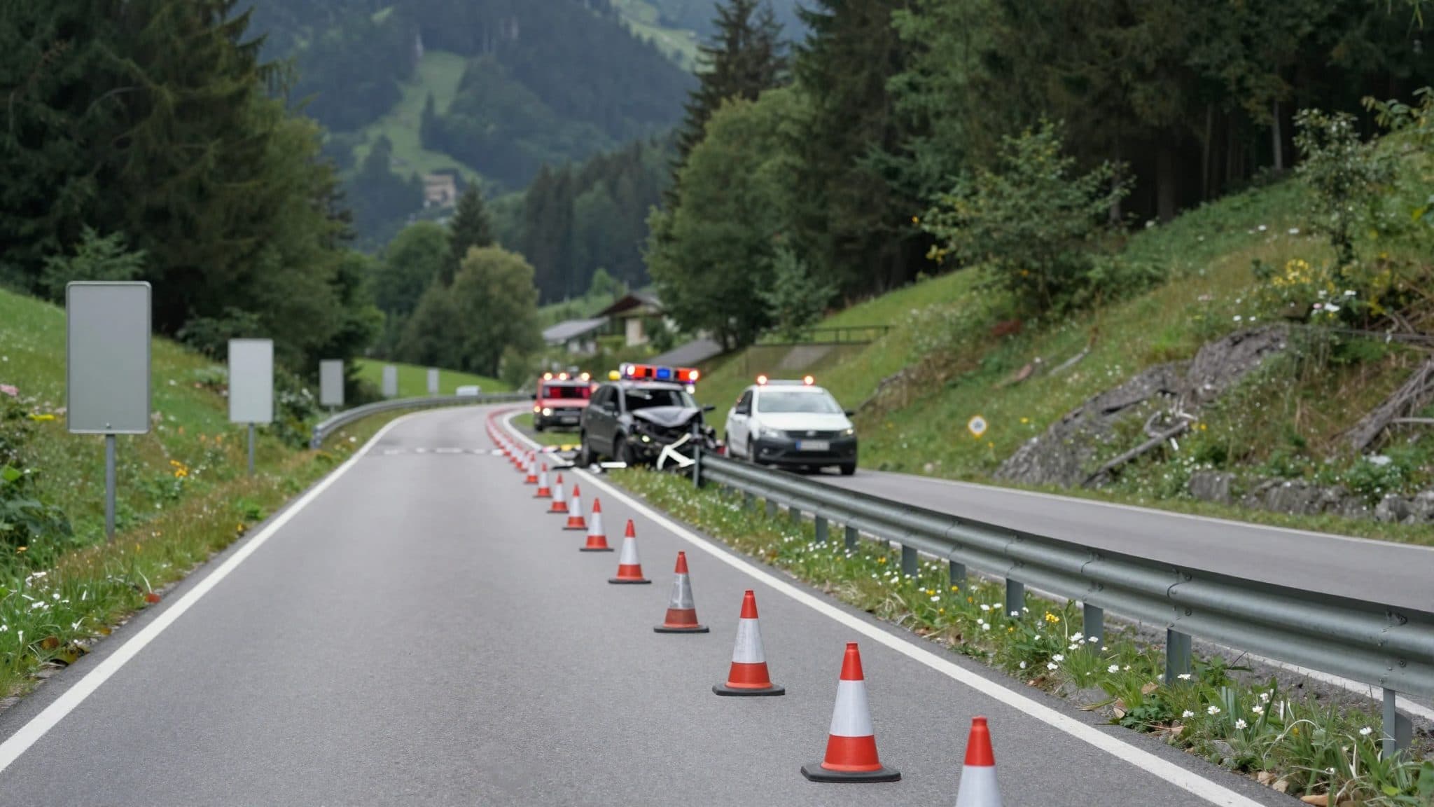Frontalcrash auf der B320 bei Weißenbach fordert sieben Verletzte