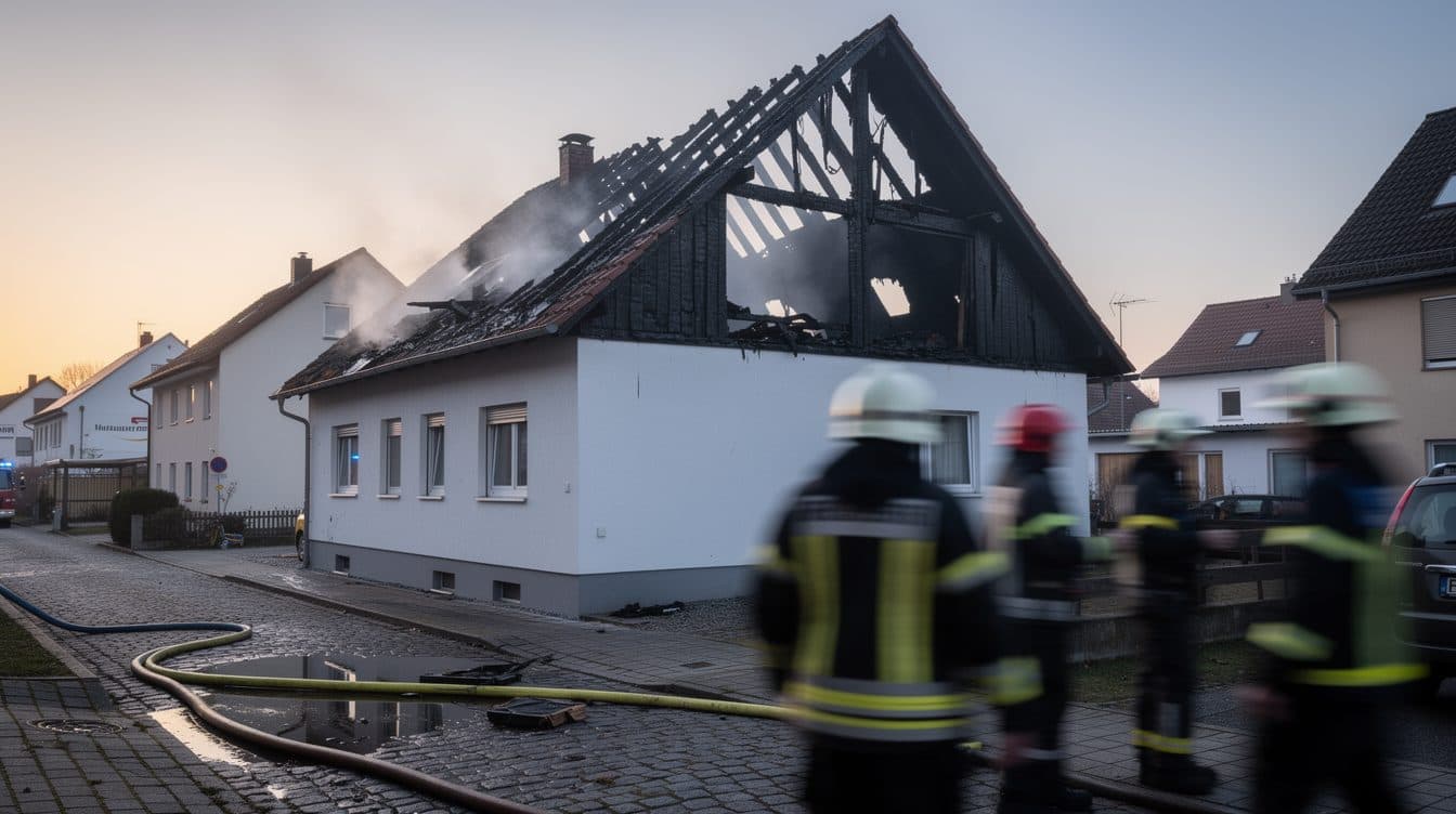 Dachstuhlbrand in Sangerhausen macht Einfamilienhaus unbewohnbar