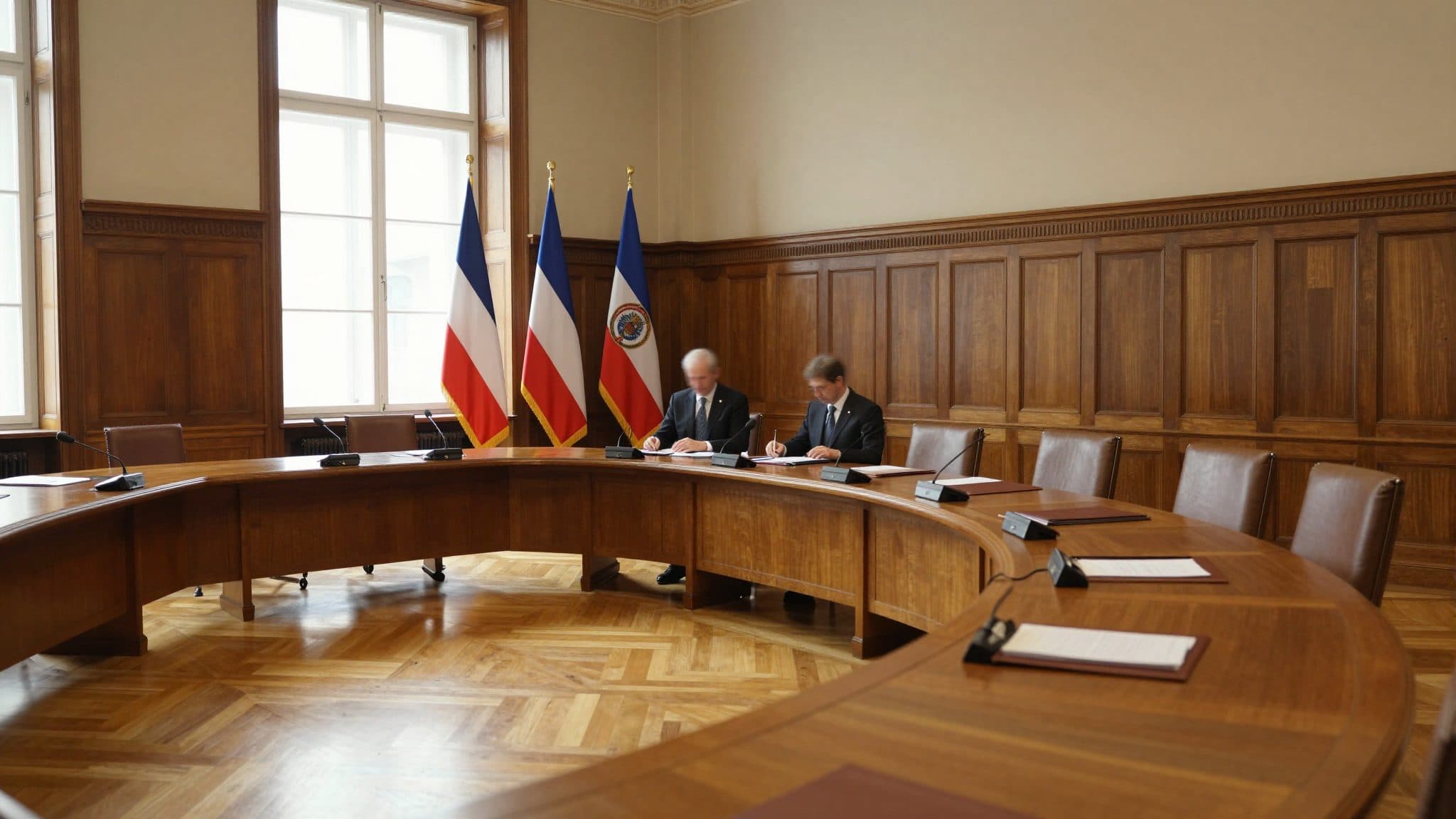 Treffen in Weimar: Außenminister Deutschlands, Frankreichs und Polens beraten über hybride Bedrohungen und Russland-Dialog