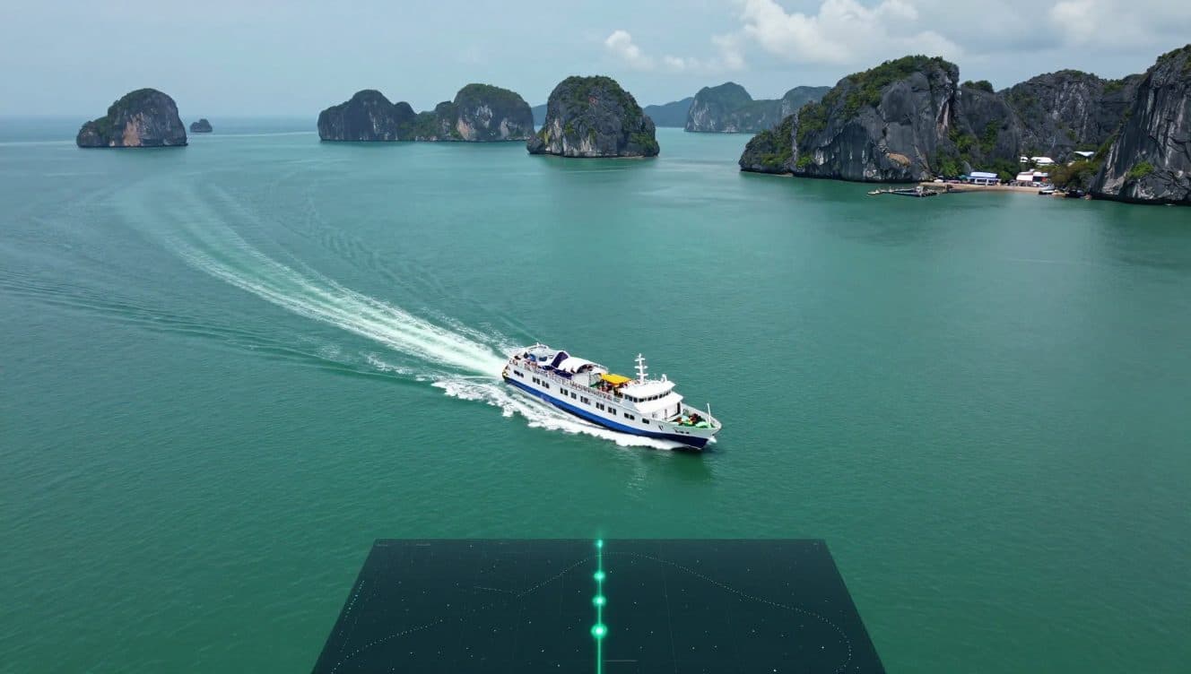 Fähre auf dem Weg nach Coron: Ortungsdaten dokumentieren Fahrt von Manila Richtung Touristenregion
