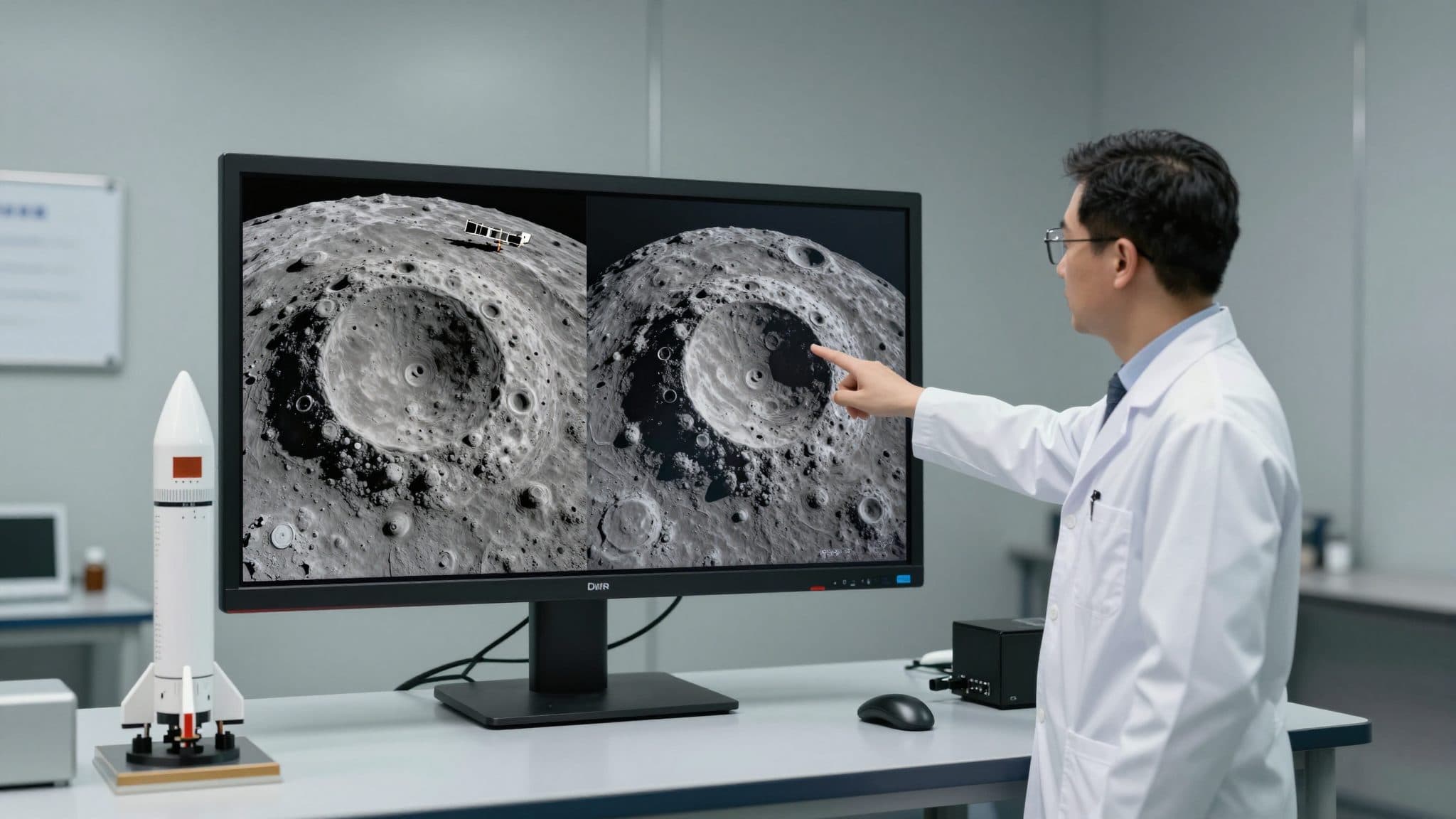 Neue Bilder zeigen die Einschlagstelle, an der eine SpaceX-Raketenrakete den Mond traf