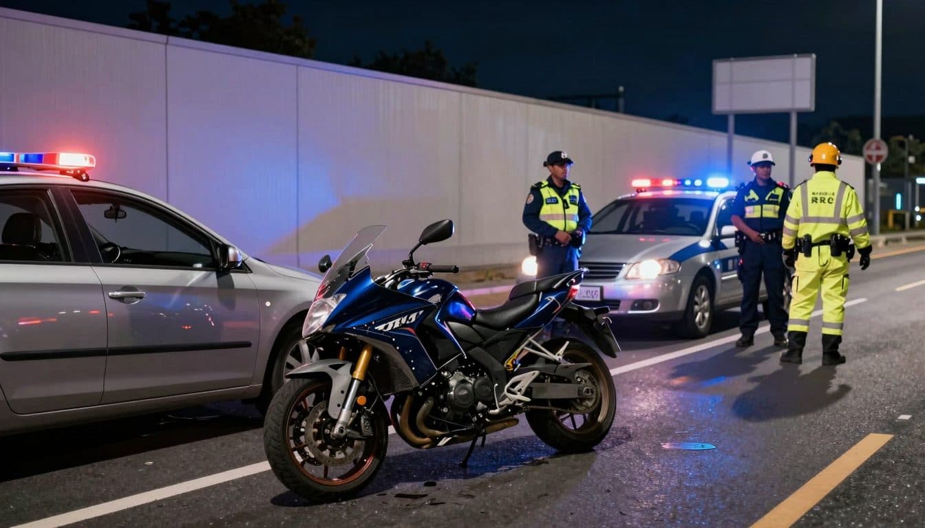 Alkolenker verursacht Motorradunfall auf Wiener A22 – 37-Jährige schwer verletzt
