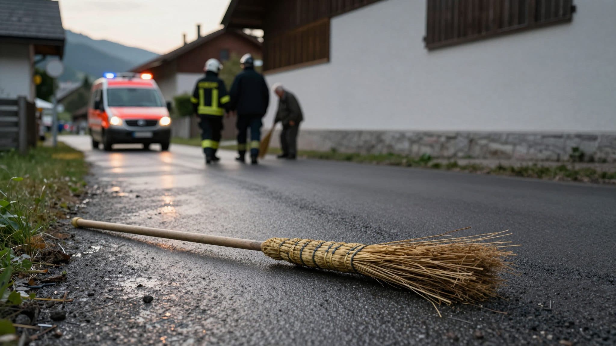 Alkolenkerin erfasst in Fernitz-Mellach mit Besen arbeitenden Pensionisten