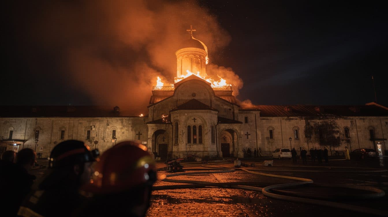 Ukraine verurteilt russische Angriffe auf Kiew, die historisches Kloster in Brand setzten und Zivilisten töteten