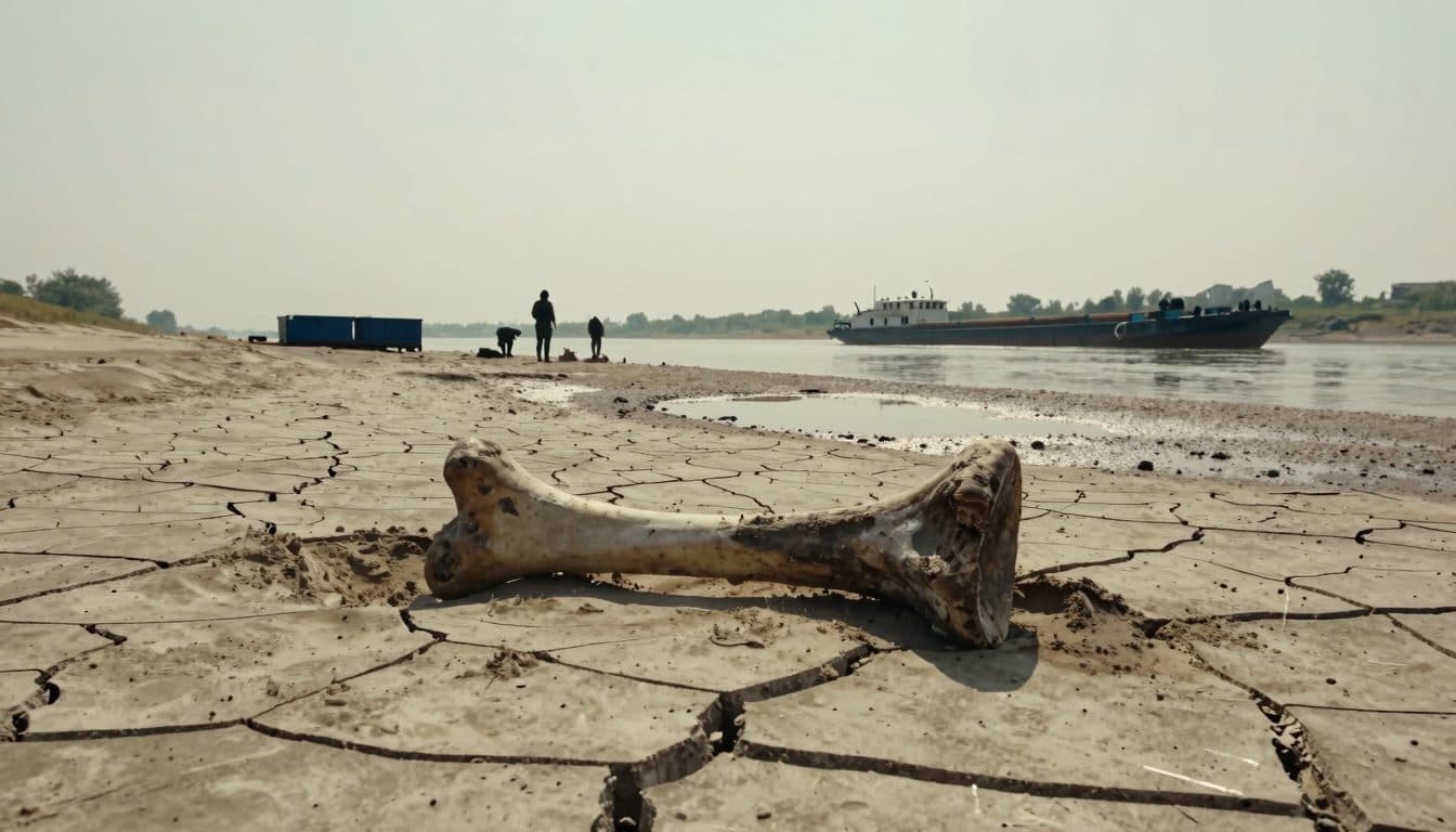Niedrigwasser der Donau fördert Mammutknochen bei Ruse zutage