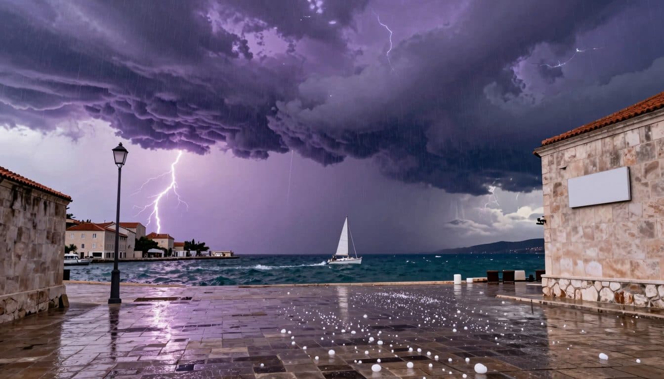 Schwere Gewitter ziehen über Kroatien und Italien – Orkanböen und Hagel erwartet