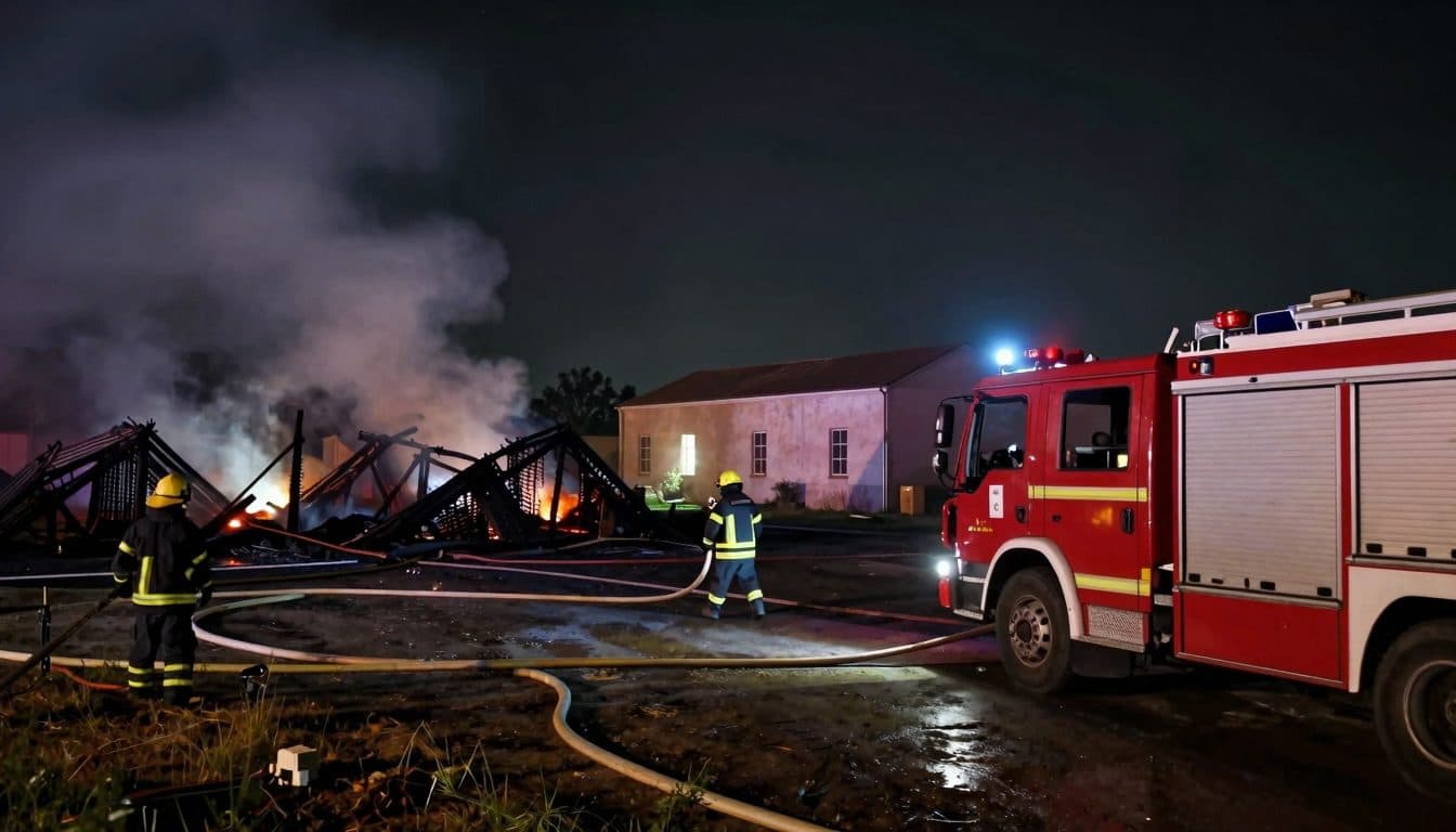 Wirtschaftsgebäudebrand in der Steiermark: 153 Florianis kämpfen gegen meterhohe Flammen