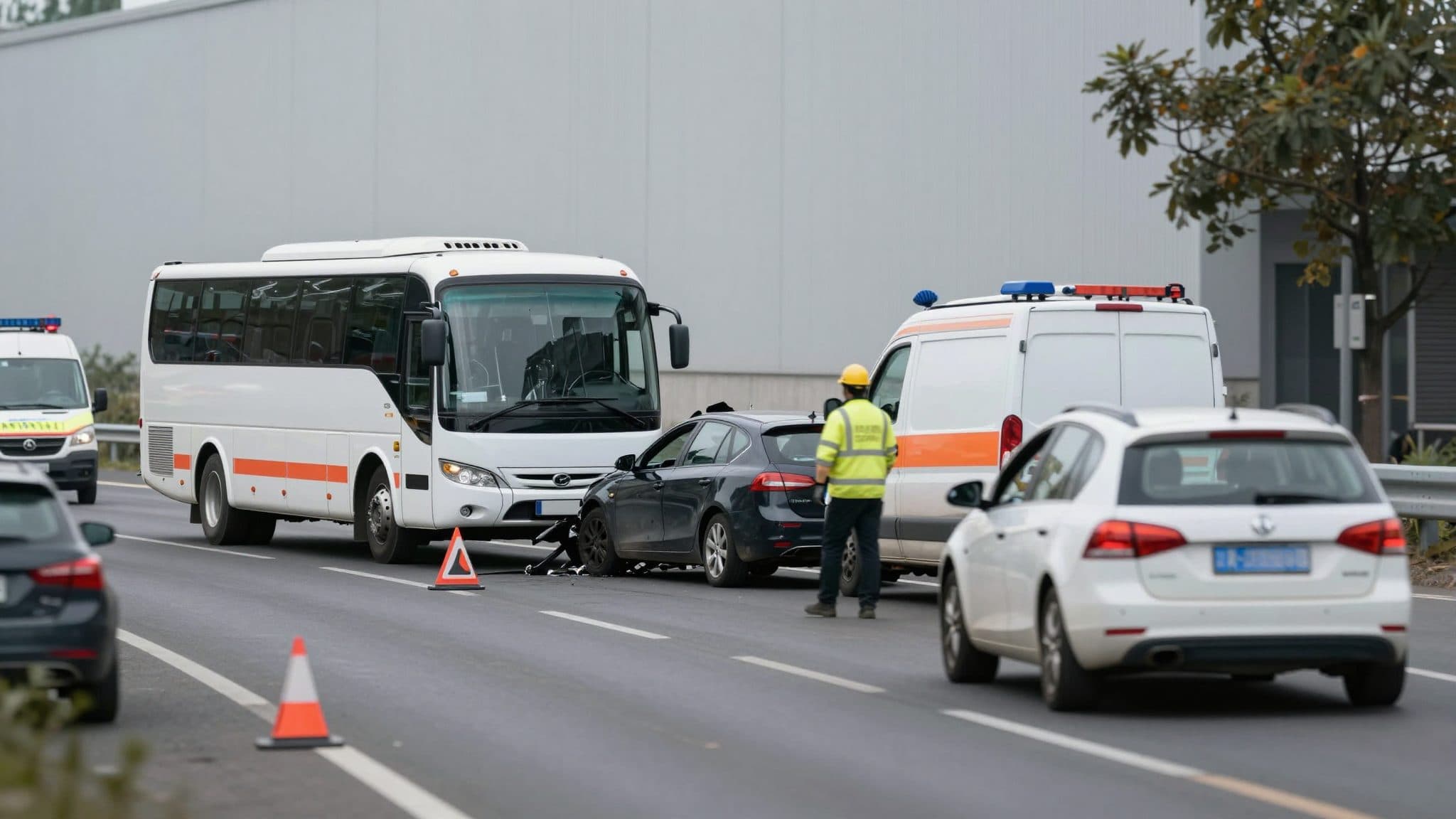 Reisebus-Crash auf A3 bei Wörth an der Donau: Insassen verletzt, Autofahrer fährt auf