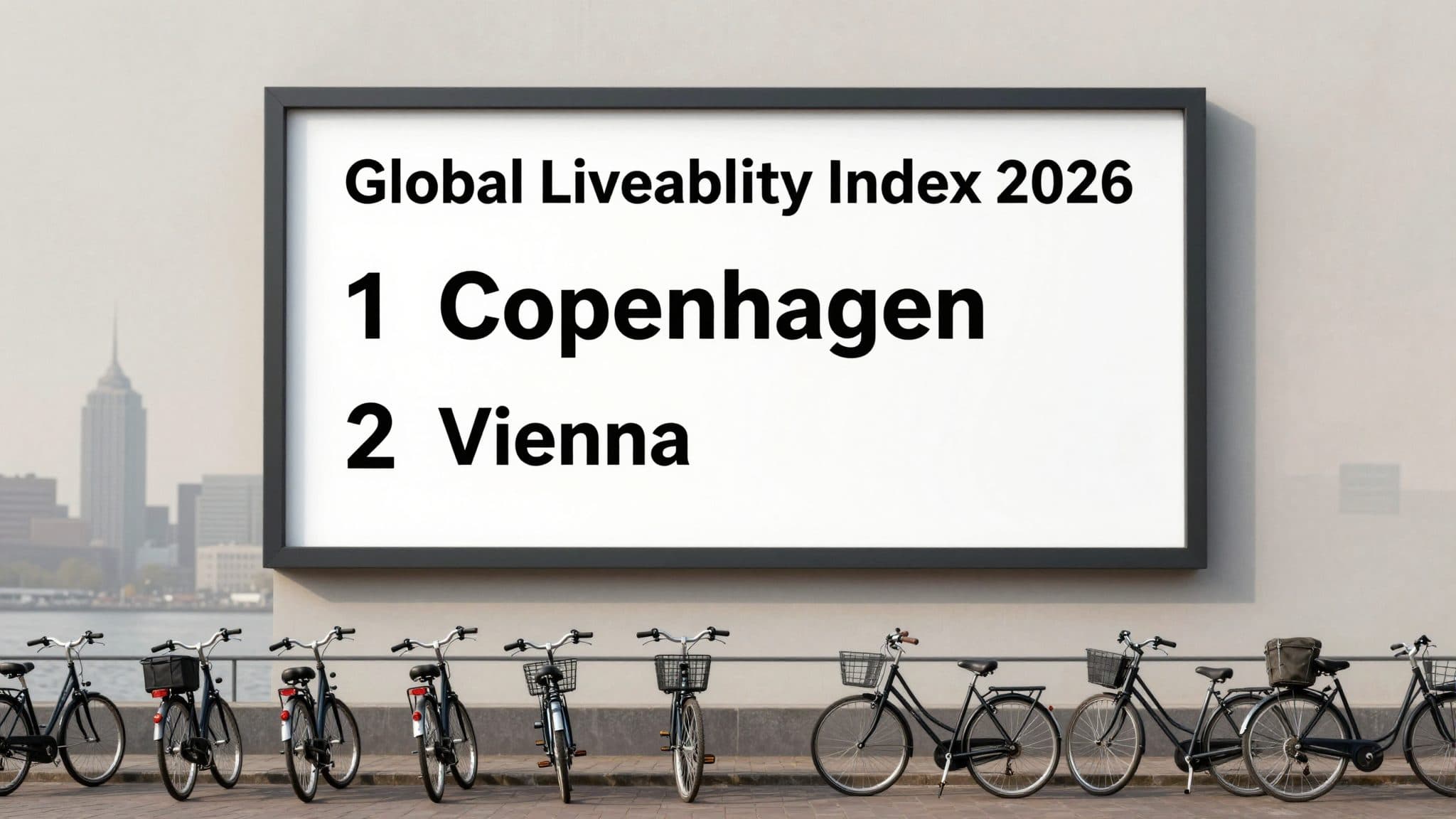 Kopenhagen lebenswerteste Stadt 2026 – EIU-Index