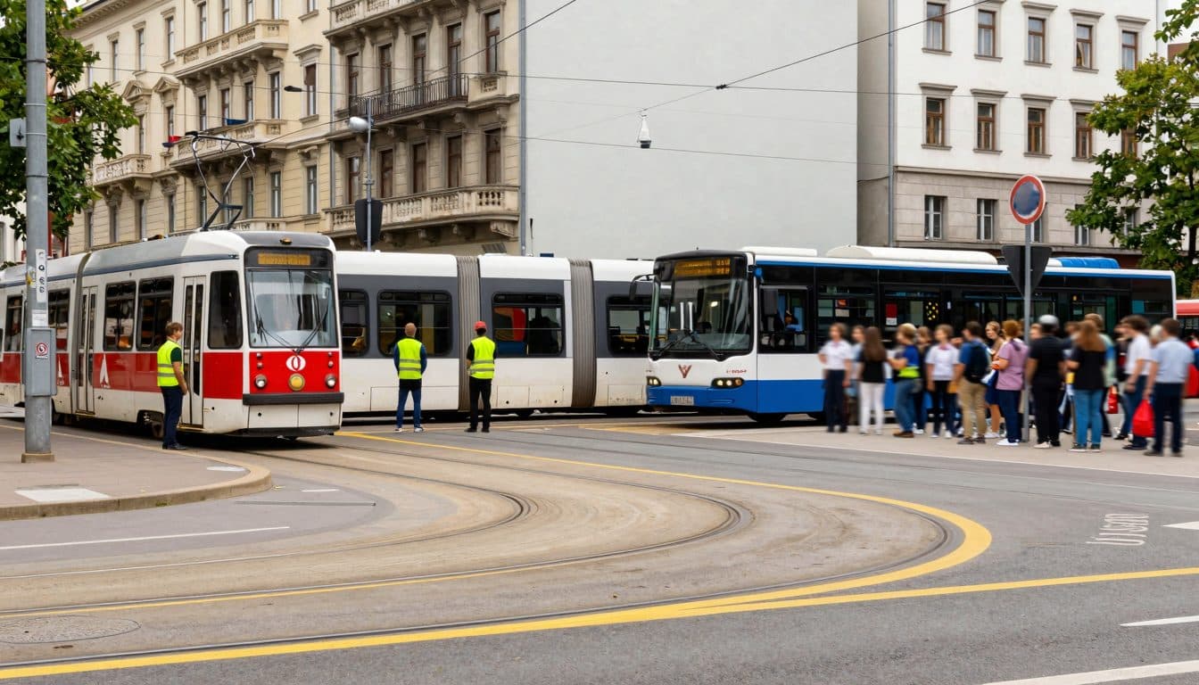Reisebus kollidiert mit Bim am Mariahilfer Gürtel – drei Fahrgäste leicht verletzt