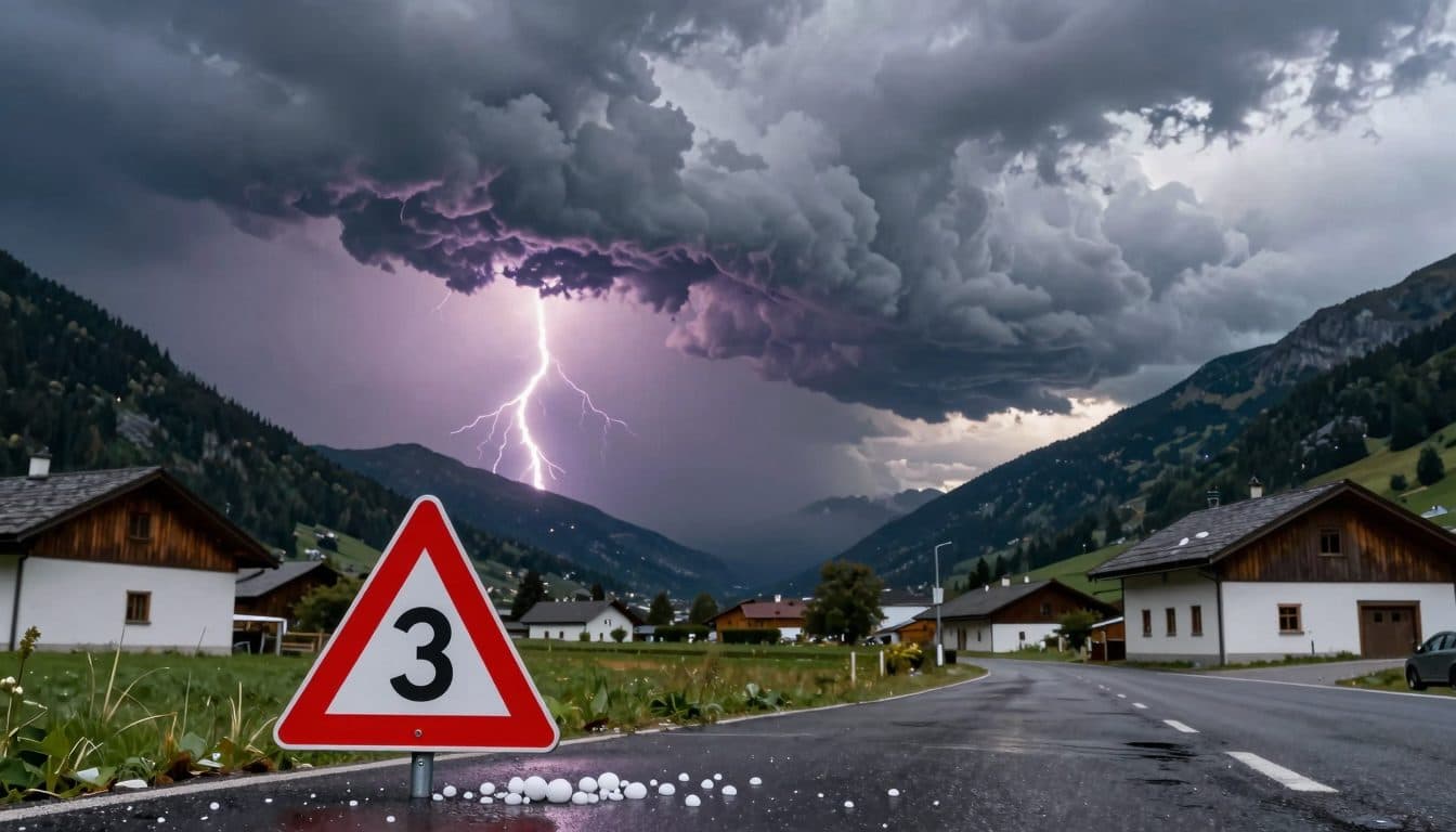 Gewitter und Hagel ziehen über Österreich: Warnstufe Rot in mehreren Regionen