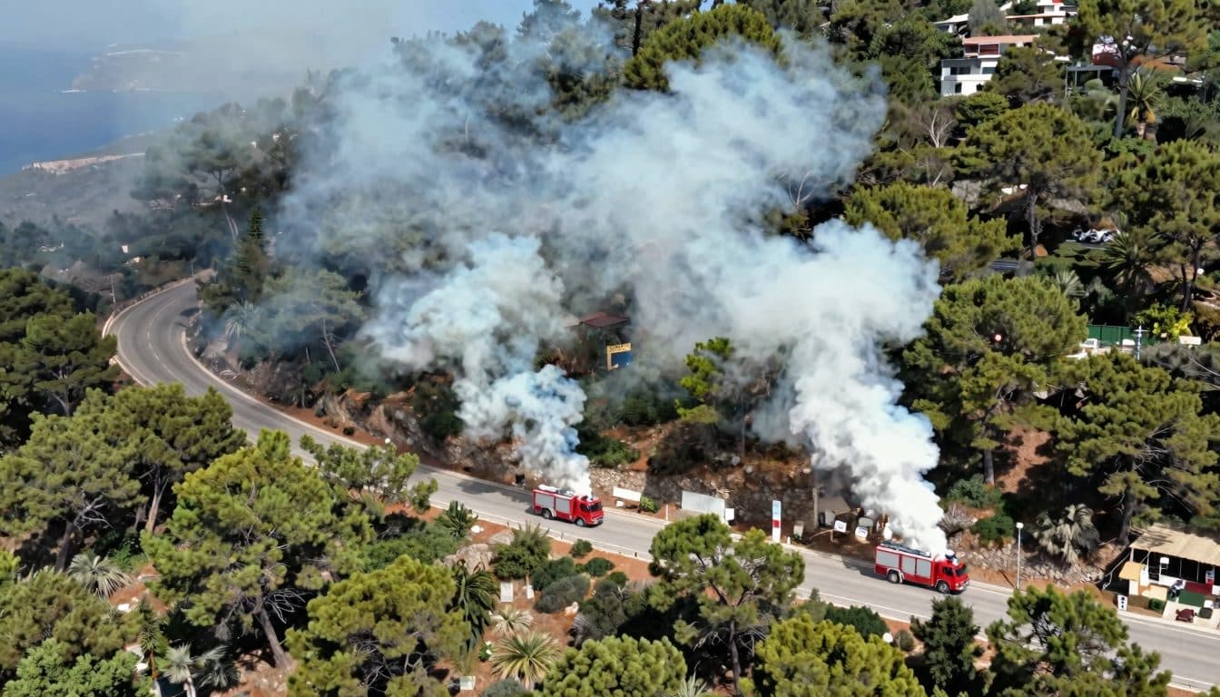Waldbrand auf der Ägäis-Insel Skyros: Feuerwehr kämpft seit Samstagnachmittag gegen Flammen