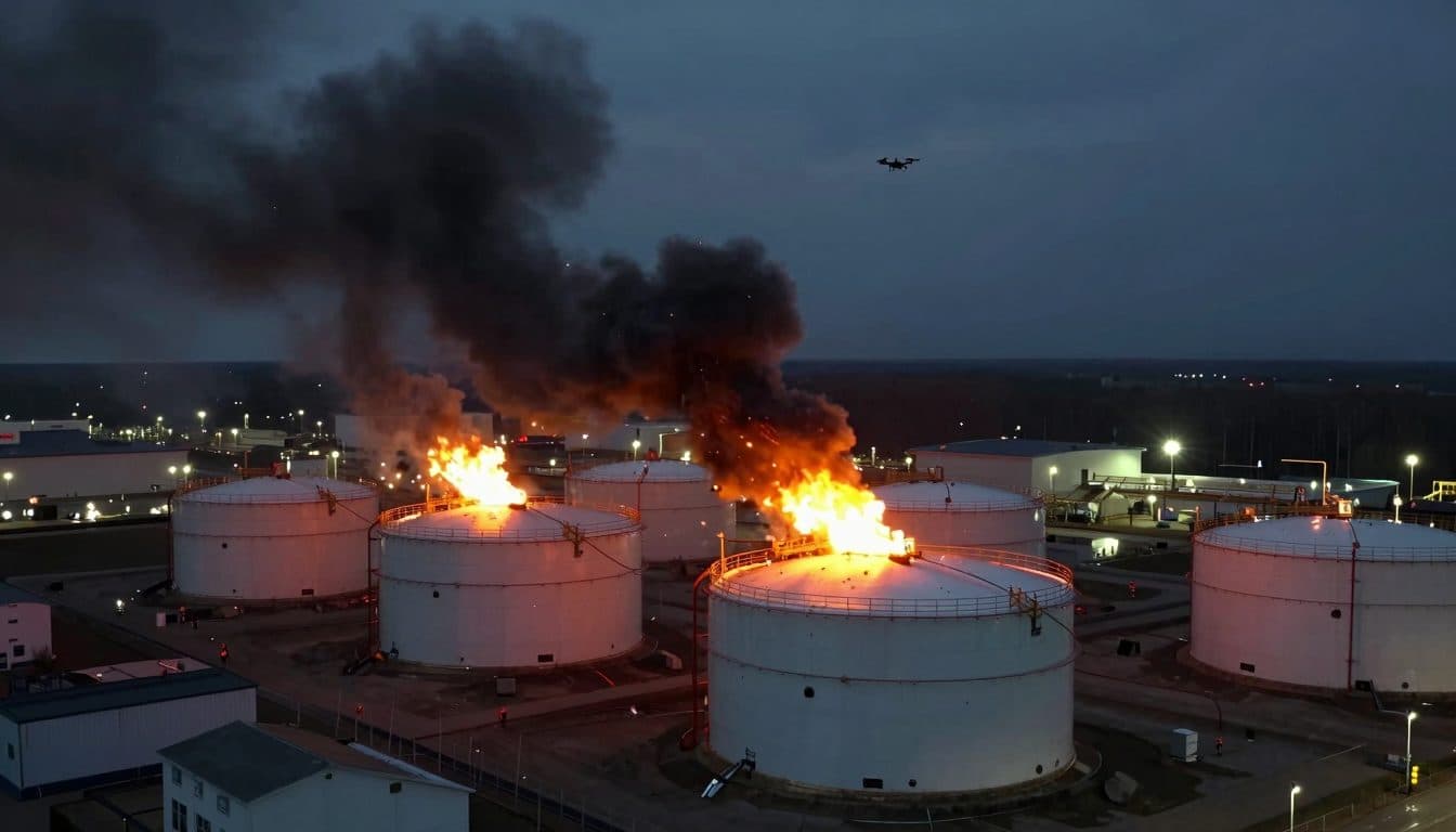 Ukrainische Drohnenangriffe treffen russische Öltanker und Anlagen in Twer und Stawropol