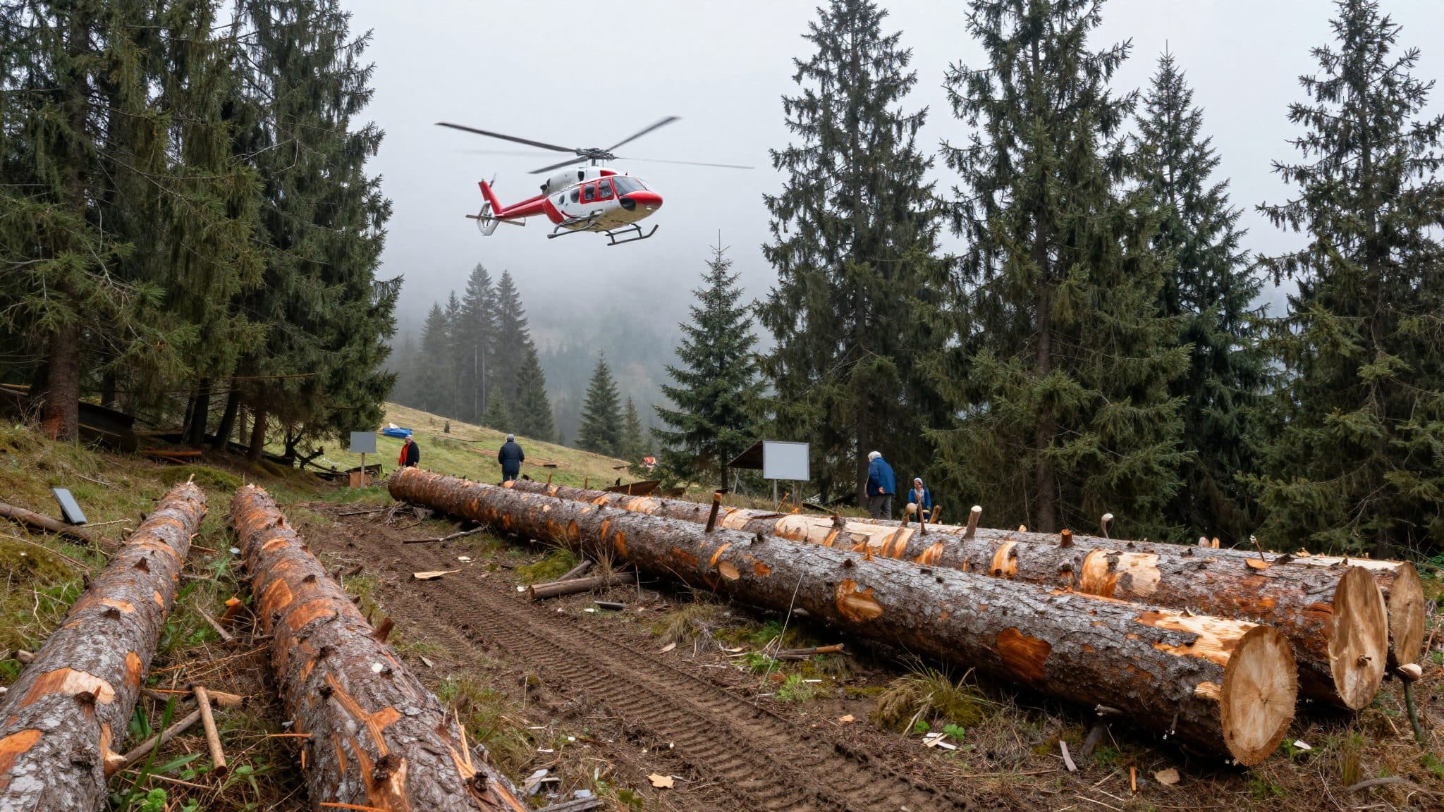 76-Jähriger bei Forstarbeiten in der Steiermark von Baumstamm überrollt