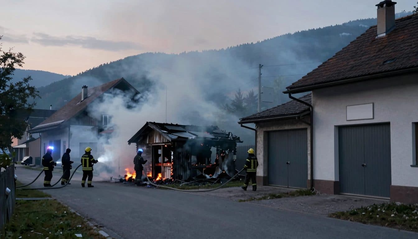 Brand in Pfaffstätt: Zwei Bewohner verletzt, sieben Feuerwehren im Einsatz