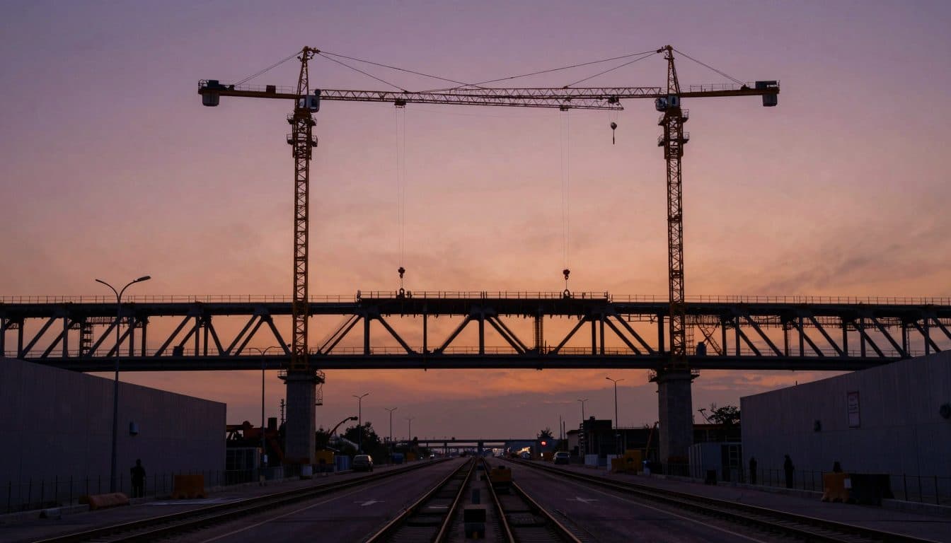 Ringbahnbrücke: Vormontierte Brückenteile werden am Wochenende eingehoben
