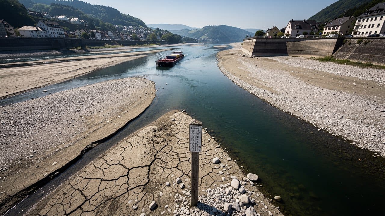 Niedrigwasser: Pegelstände an Donau und Rhein sinken weiter, Schifffahrt muss sich auf Einschränkungen einstellen