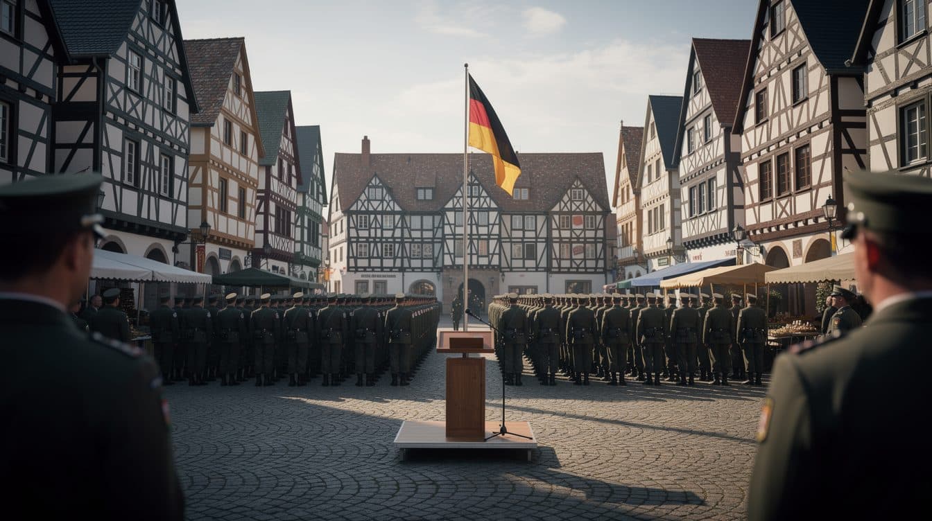 Merz wirbt in Medebach für Wehrhaftigkeit und würdigt öffentliches Gelöbnis der Bundeswehr