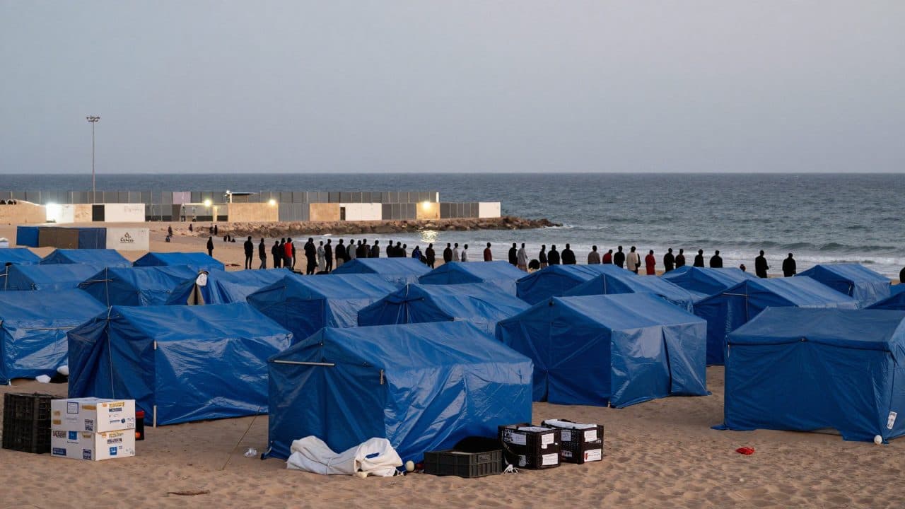 Lage an provisorischen Lagern in Ceuta verschärft sich – Tausende Migranten harren aus