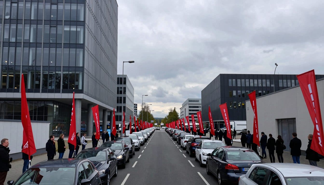 Autokorso und Warnstreiks: IG Metall mobilisiert gegen Sparpläne bei Volkswagen, Mercedes und Porsche