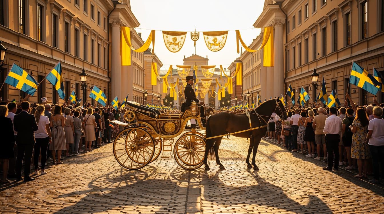 König Carl XVI. Gustaf und Königin Silvia feiern Goldene Hochzeit mit Kutschfahrt durch Stockholm