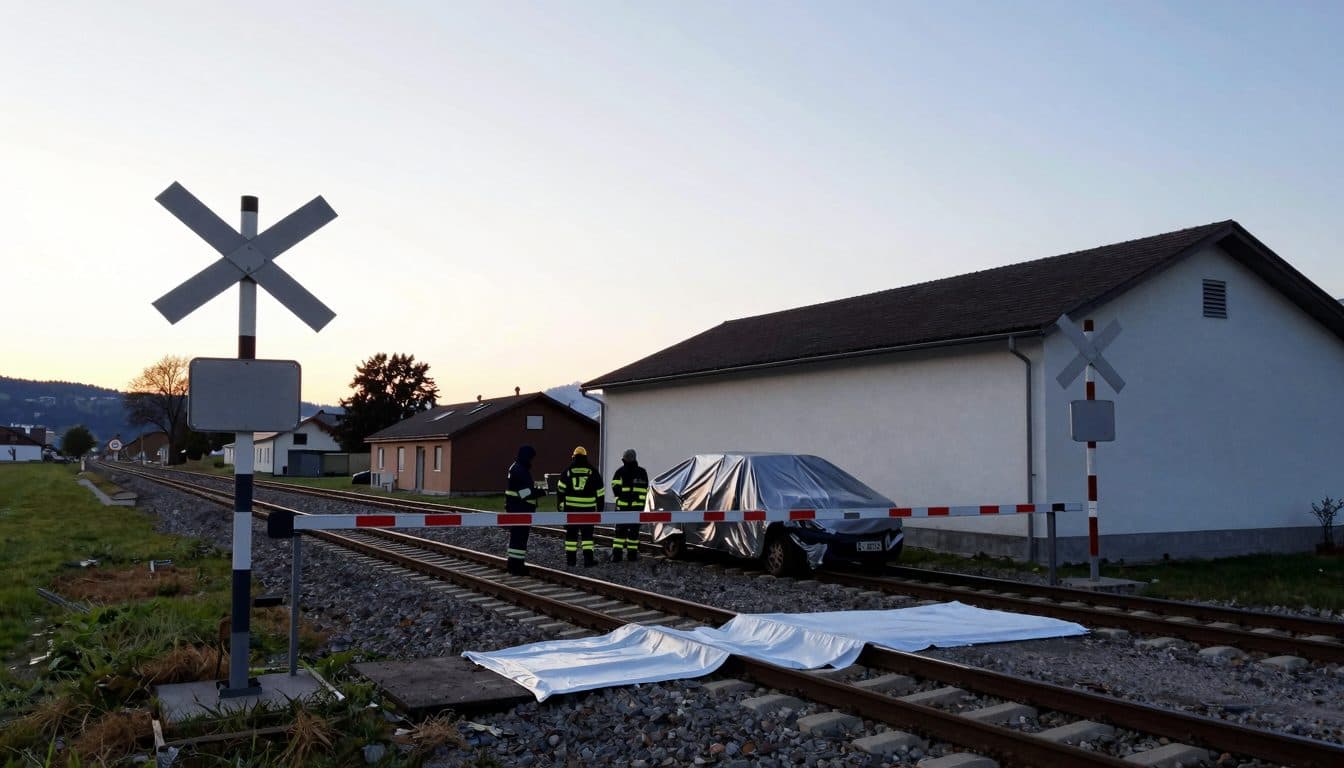 Auto in Ernsthofen von Zug erfasst: Lenker verletzt