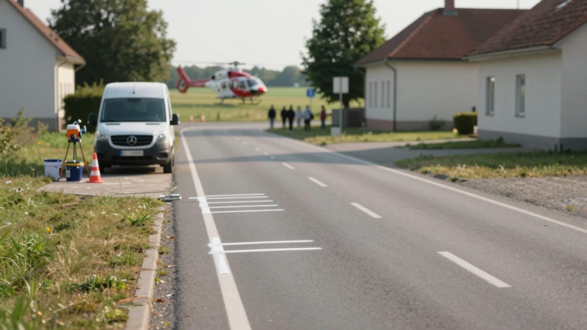Auto erfasst Arbeitergruppe in Scheibbs: Zwei Verletzte