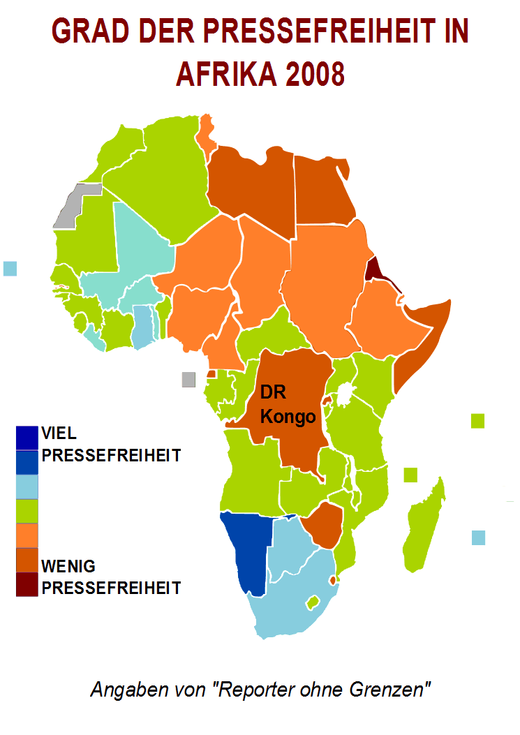 Demokratische Republik Kongo Pressefreiheit 2008