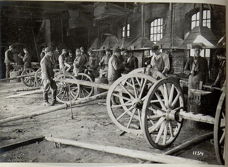 Herstellung von Rädern und Wagen für die 4. k.u.k. Armee