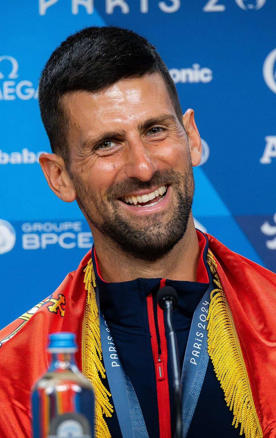 Novak Djokovic Paris 2024 Olympic Games (cropped)